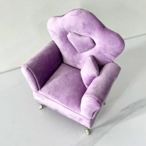 Suport bijuterii sub forma de mobilier, Fotoliu, Lila, 20x16cm