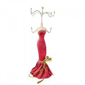 Suport bijuterii sub forma de silueta, Fucsia, 28cm