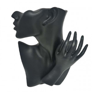 Suport in forma de bust pentru accesorii, Negru - Img 5