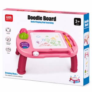 Tabla magnetica educativa Doodle Board pentru copii, cu masuta, pix si accesorii, 40 x 28,5 cm - Img 3