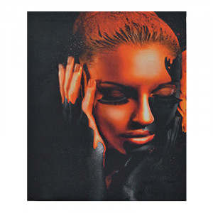Tablou LED canvas Golden Shadows cu leduri lumini 45 x 35 cm - Img 1