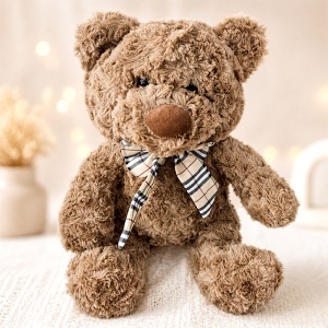 Ursulet de plus cu fundita, maro, 35 cm - Img 2