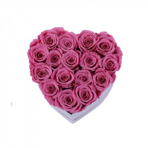 Aranjament floral inima cu trandafiri de sapun Special M Lila