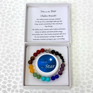 Bratara Chakra, "You are the Star" din pietre semipretioase in cutie cadou - Img 4