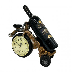  Cadou elegant, decoratiune in forma de bicicleta cu ceas, vin rosu sec, Bottega Cabernet 750 ml