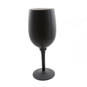 Caseta eleganta pentru vin, in forma de pahar cu 3 accesorii, 23.5 cm