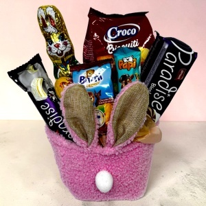 Cos de Paste Pink Bunny Mix pentru copii, cu Kinder Surprise si dulciuri - Img 2
