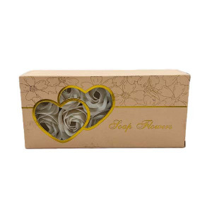 Cutie cadou 2Hearts cu 10 trandafiri de sapun