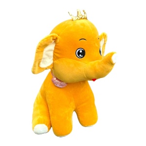 Elefant de plus Trompi, Inaltime 47 cm, Galben Mustar