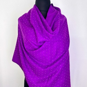 Esarfa Cashmere Sparkle, pentru femei, in cutie cadou, Mov - Img 4