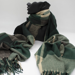 Esarfa Square Forest tip sal, din material gros cu casmir, in cutie cadou, 182x72 cm - Img 2