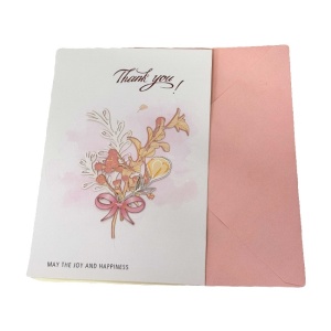 Felicitare cu design 3D si plic " Thank you "
