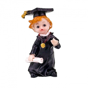 Figurina din rasina, absolvent cu diploma 11 cm, - Img 1