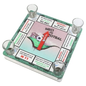 Joc „Meci de fotbal” cu 4 pahare shot, 25×25 cm