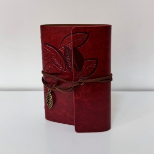 Jurnal Vintage pentru calatorii, in cutie, cu snur, Burgundy - Img 2