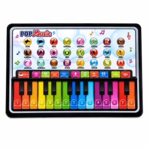 Orga electronica pentru copii cu clape colorate, sunete si activitati muzicale