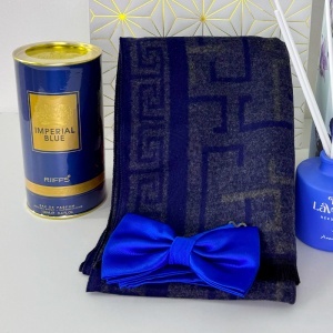Pachet Blue Elegance pentru barbati, cu parfum Imperial Blue, fular, difuzor Blue Lavender si papion, in punga cadou - Img 2