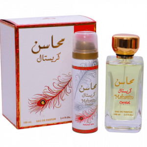 Parfum Lattafa, Mahasin Crystal, Femei, Apa de Parfum 100 ml + deodorant 50 ml - Img 3