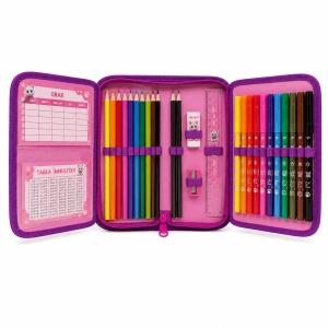 Penar echipat Kitty Love, 1 fermoar, 2 extensii, 32 piese, roz - Img 2