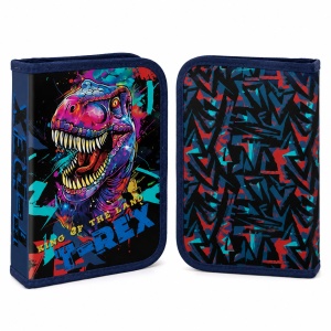 Penar echipat T-Rex Dino, 1 fermoar, 2 extensii, 30 piese, bleumarin