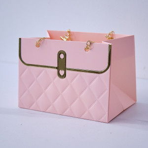 Punga pentru cadouri, roz, 15 x 10 x 10.5 cm