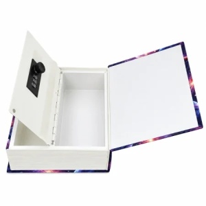 Pusculita seif in forma de carte, cu cifru, model Space, Multicolor - Img 2