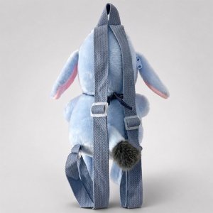 Rucsac jucarie din plus Magarusul Eeyore, cu bretele reglabile, buzunar cu fermoar si bandana, albastru, 40x25 cm - Img 2