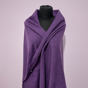 Sal lung tip esarfa Serene Luxe, cu sclipici si casmir, Mov, 200x70 cm - Img 4
