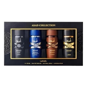 Set 4 mini parfumuri Lattafa Asad Collection, Barbati, 4×25 ml