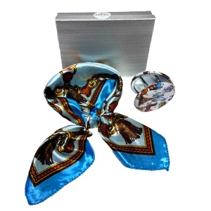 Set 4 Pachete Elegance pentru femei, cu esarfa eleganta si oglinda, in cutie cadou - Img 3