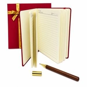 Set Celestial cu agenda vintage din piele ecologica si pix, design Soare si fazele Lunii, in cutie eleganta - Img 7