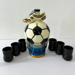 Set ceramica pentru bautura cu tematica ''Fotbal Fiesta'' - Img 4