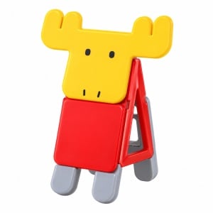 Set de constructie magnetic My First, figurina cerb, 12 piese, multicolor, 3+ ani - Img 3