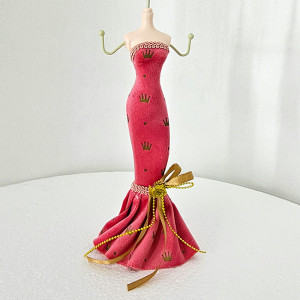 Suport bijuterii sub forma de silueta, Fucsia, 28cm 2