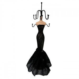 Suport bijuterii sub forma de silueta, Negru, 39cm