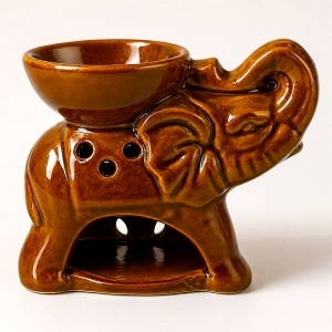Suport ceramic pentru aromaterapie in forma de elefant, cu vas adanc pentru uleiuri esentiale si cutie premium - Img 3