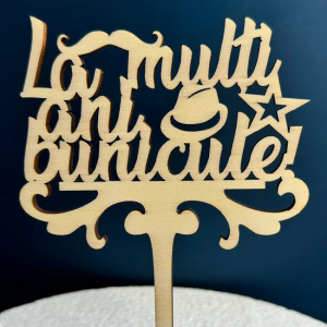 Topper, Ornament Decorativ din lemn "La multi ani bunicule!" - Img 2