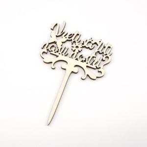 Topper, Ornament Decorativ din lemn "Vreti sa fiti Nasii Nostri?"