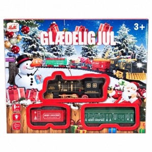 Trenulet de Craciun cu locomotiva neagra si 2 vagoane, pentru copii, 3+ ani - Img 2