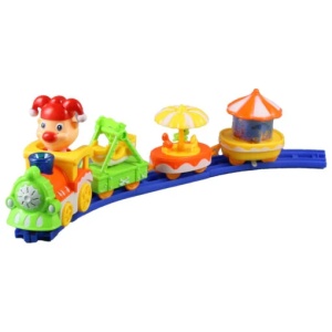Trenulet electric cu sunete si lumini Happy Circus, 3+