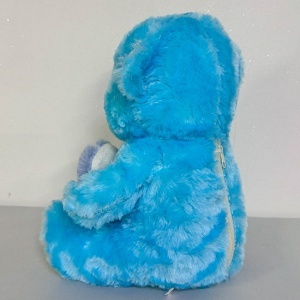 Ursulet de plus Candy cu inimioara, inaltime 25 cm, Albastru - Img 5
