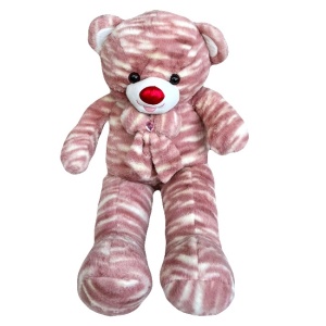 Ursulet de plus Noble, cu papion, Inaltime 74 cm, Roz