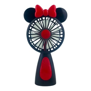 Ventilator pentru birou, din plastic, USB, cu urechi si fundita, Negru
