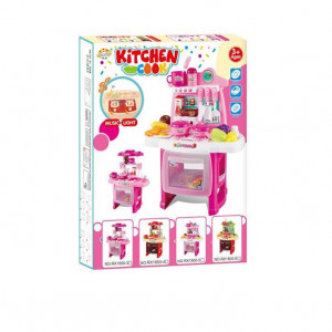 Bucatarie pentru copii Cool Cooking cu accesorii, lumini si sunete, roz