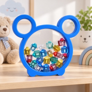 Cutie pentru pastrarea dintisorilor de lapte Bear, cu recipiente individuale colorate, albastru - Img 3