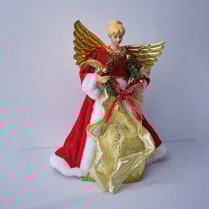 Decoraţiune de Craciun, Craiasa Zapezii, Varf de Brad, Rosie, 30cm