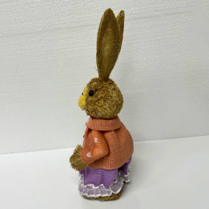 Decoratiune pentru Paste, iepuras cu cosulet, 37cm