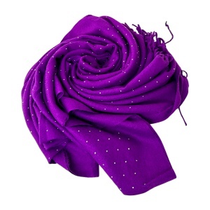 Esarfa Cashmere Sparkle, pentru femei, in cutie cadou, Mov