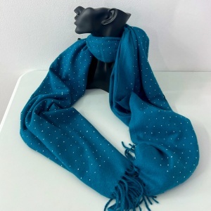 Esarfa dama Cashmere Sparkle, pentru femei, in cutie eleganta, turcoaz - Img 8