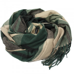 Esarfa Square Forest tip sal, din material gros cu casmir, in cutie cadou, 182x72 cm - Img 3